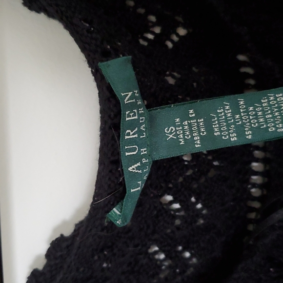 Ralph Laren black long knitted tank top, never worn, XS, fits tiny ladies - Picture 5 of 10